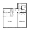 1 Bedroom, 1 Bathroom - 540 SF